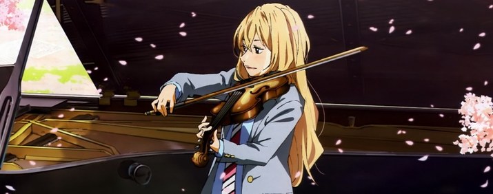 Sua Mentira em Abril anime de romance
